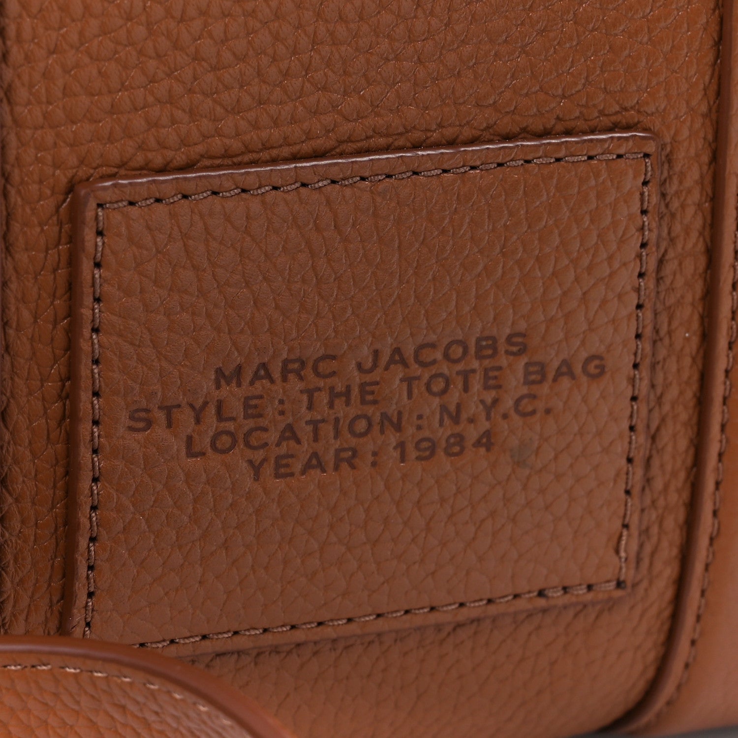 Marc Jacobs Grained Calfskin Small The Tote Bag Argan Oil 9 of 12