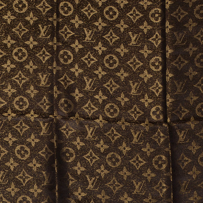 Louis Vuitton Silk Lurex Wool Monogram Shine Shawl Brown 1 of 5