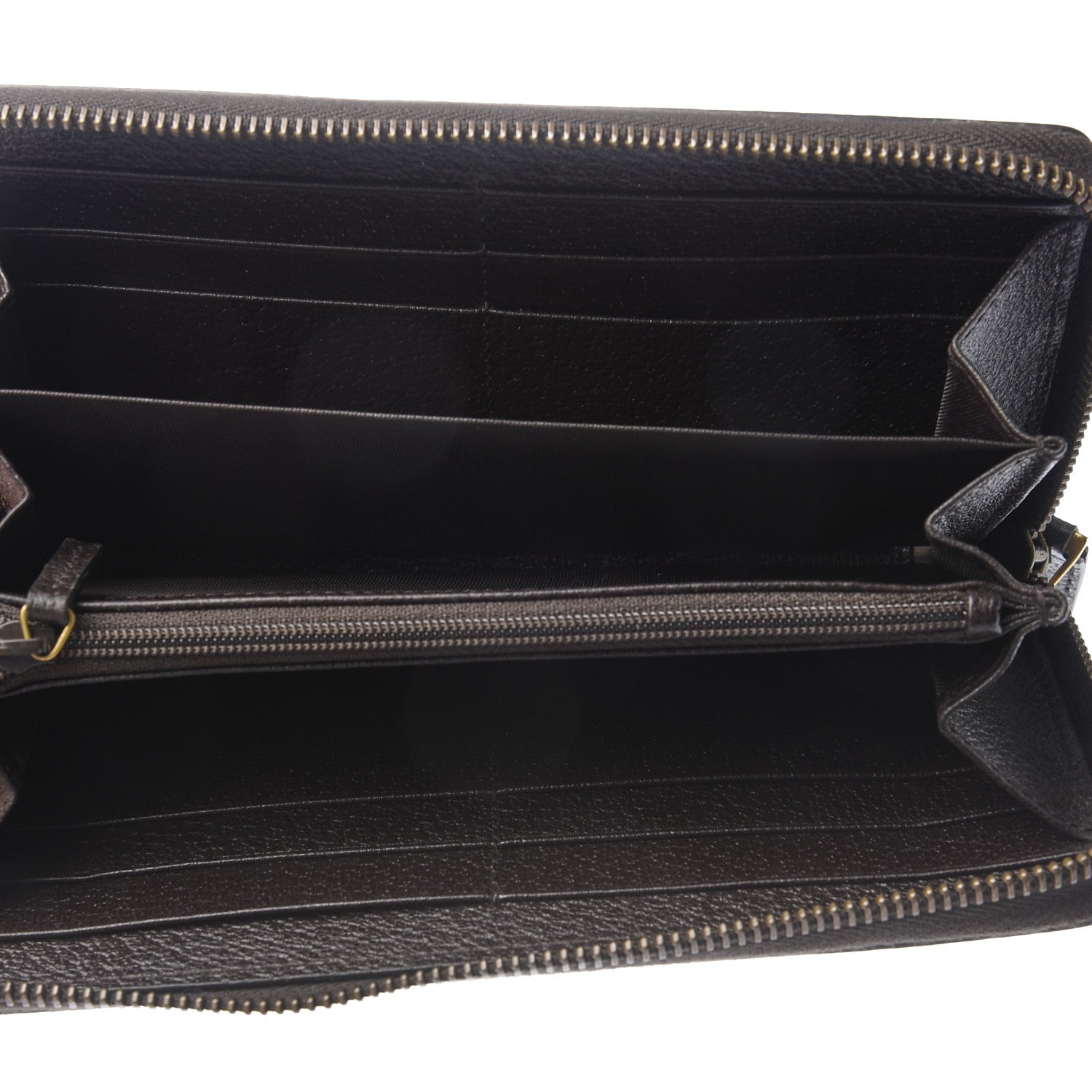 Gucci Dollar Calfskin Boar Effect GG Marmont Zip Around Wallet Dark Cocoa 5 of 7