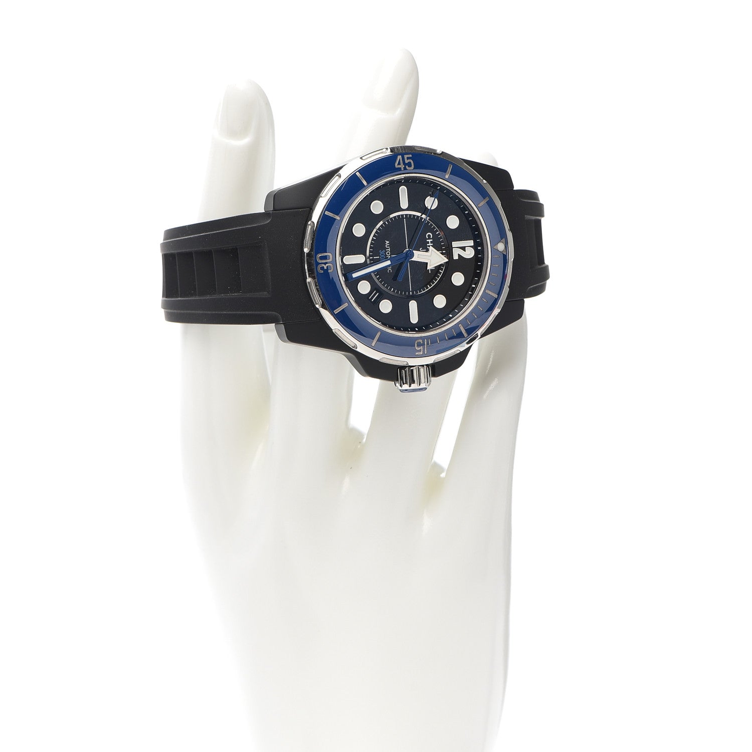 Chanel Stainless Steel Ceramic Rubber 41mm J12 Marine Automatic Watch Black 2 of 5