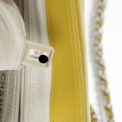 Chanel Washed Lambskin Quilted Medium Chain Around Messenger Yellow 7 of 7