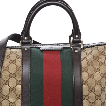 Gucci Monogram Vintage Web Medium Boston Dark Brown 13 of 13
