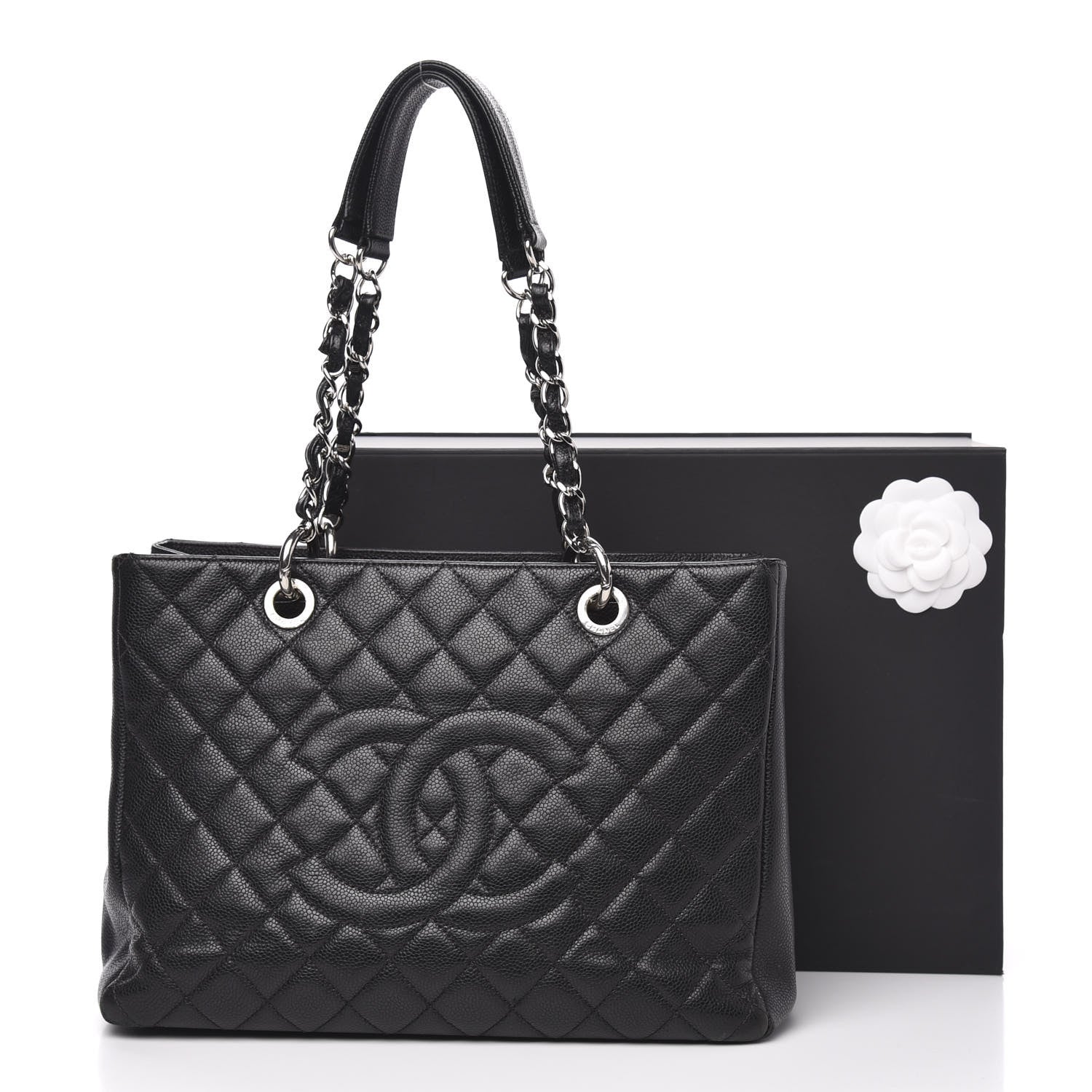 Chanel Caviar Quilted Grand Shopping Tote GST Black 16 of 17