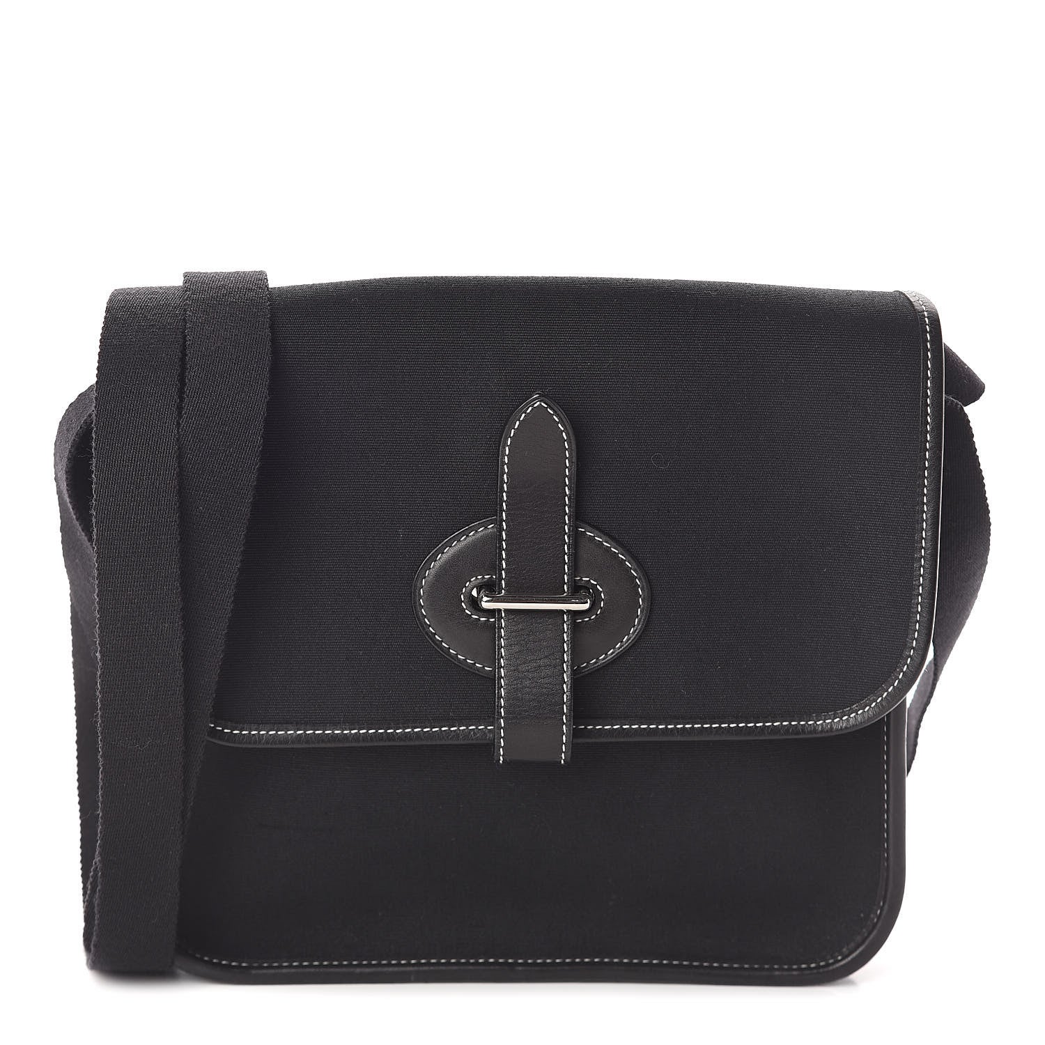 Hermes Toile Officier Mini Buenaventura Messenger Black 1 of 10