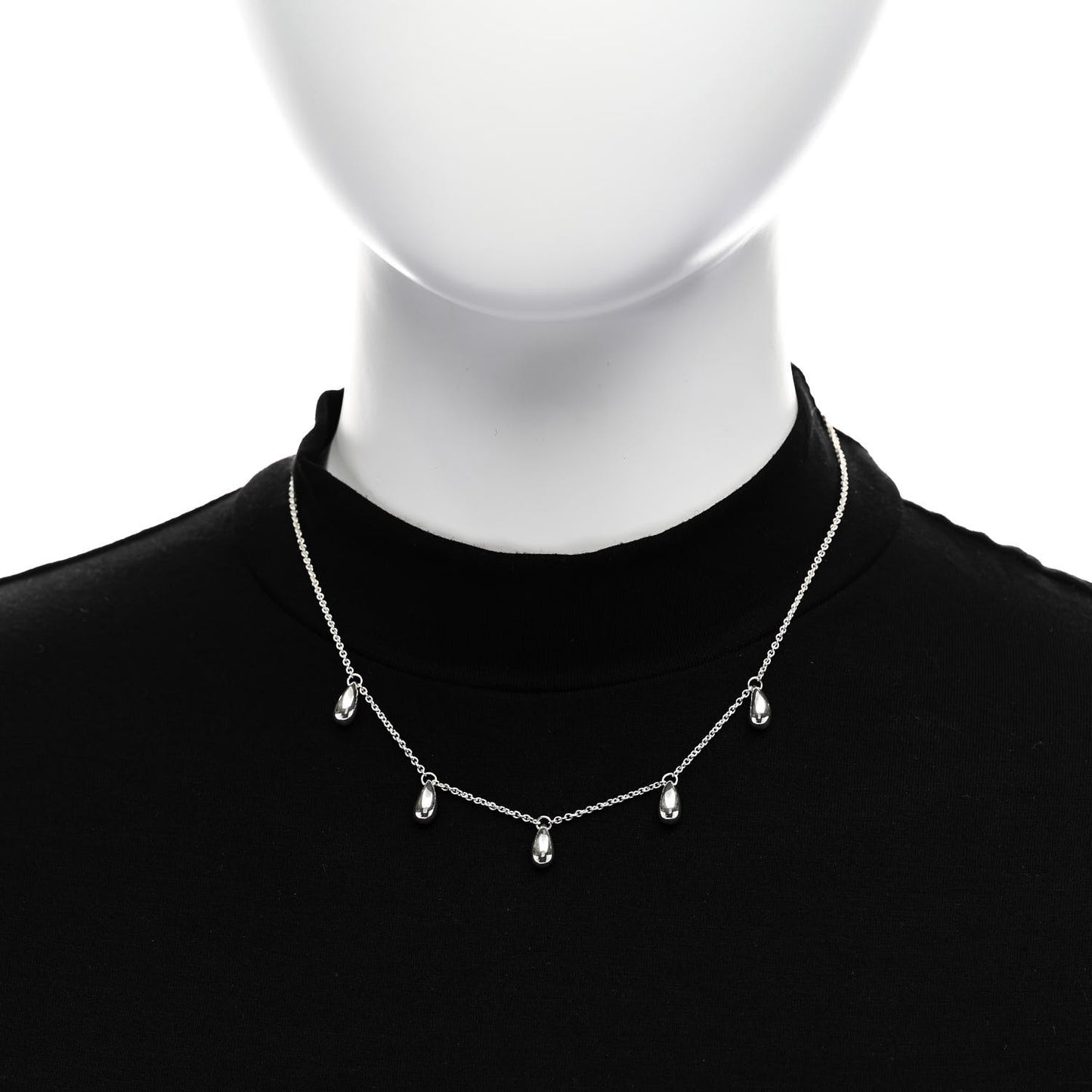 Sterling Silver Elsa Peretti Teardrops Necklace
