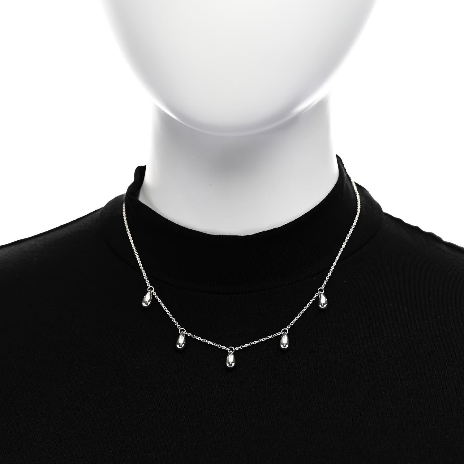 Tiffany Sterling Silver Elsa Peretti Teardrops Necklace 2 of 7