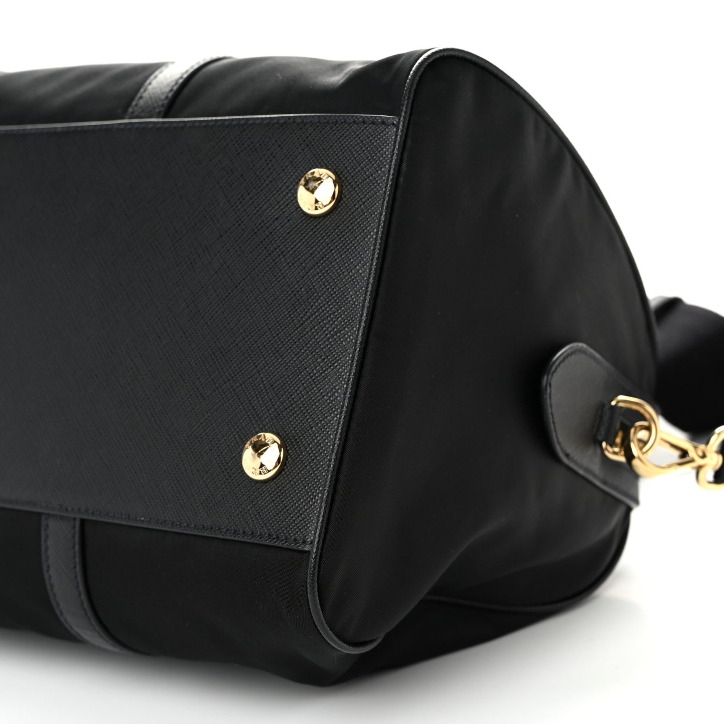 Re-Nylon Saffiano Medium Re-Edition 1978 Top Handle Bag Black