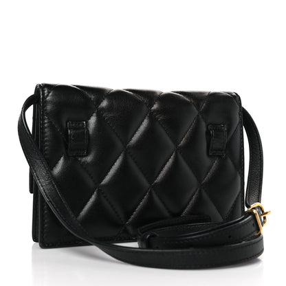 Balenciaga Nappa Calfskin Quilted XS Sharp Belt Bag Black 3 of 8
