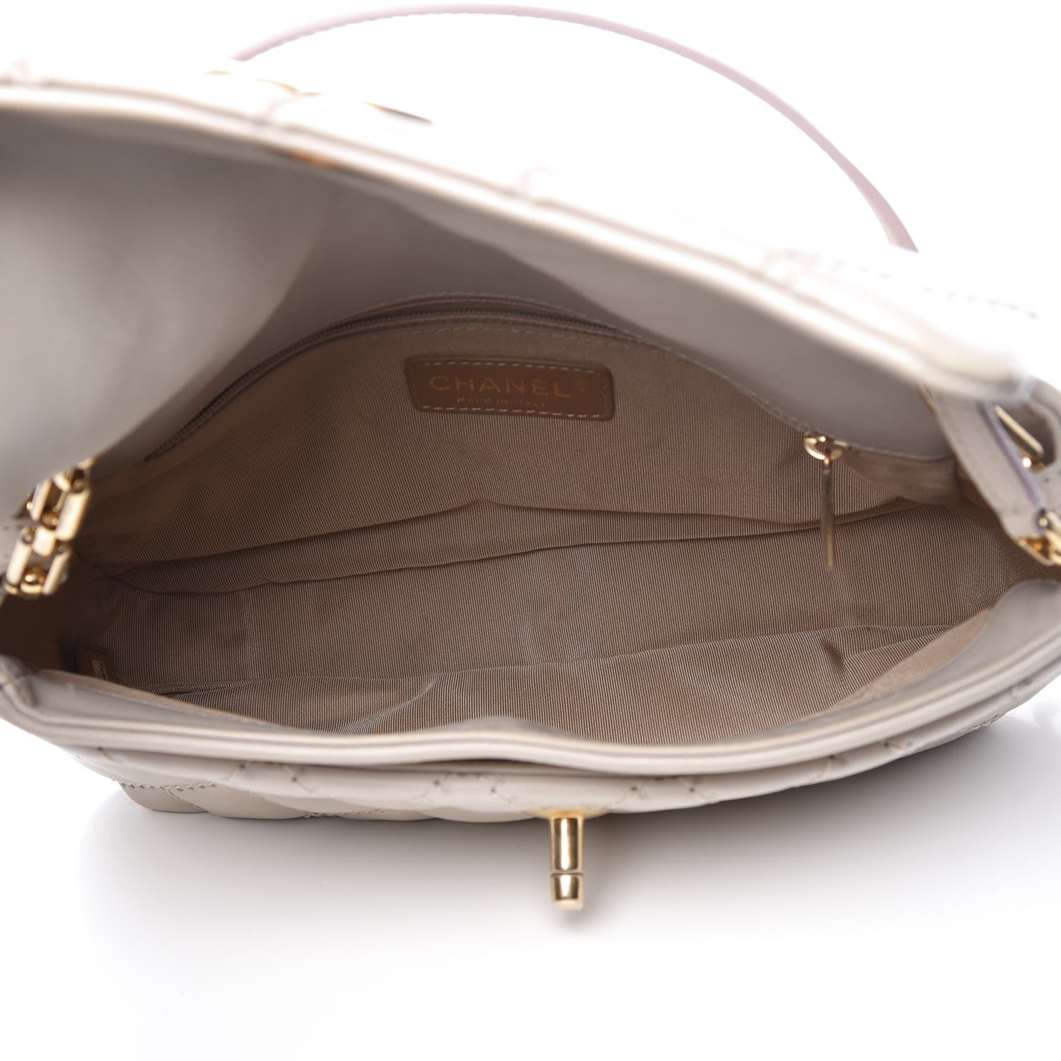 Chanel Calfskin Quilted Retro Chain Flap Beige 5 of 7