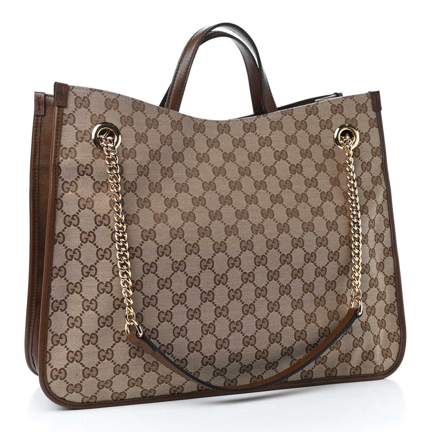 Monogram Calfskin Large Horsebit 1955 Tote Bag Beige Brown Sugar