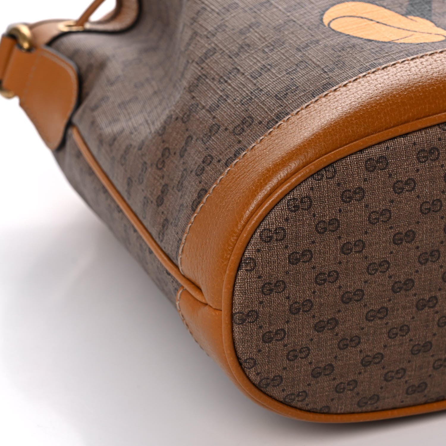 Gucci X DISNEY Mini Vintage GG Supreme Monogram Bucket Bag Beige Vintage Sun Oil 9 of 14