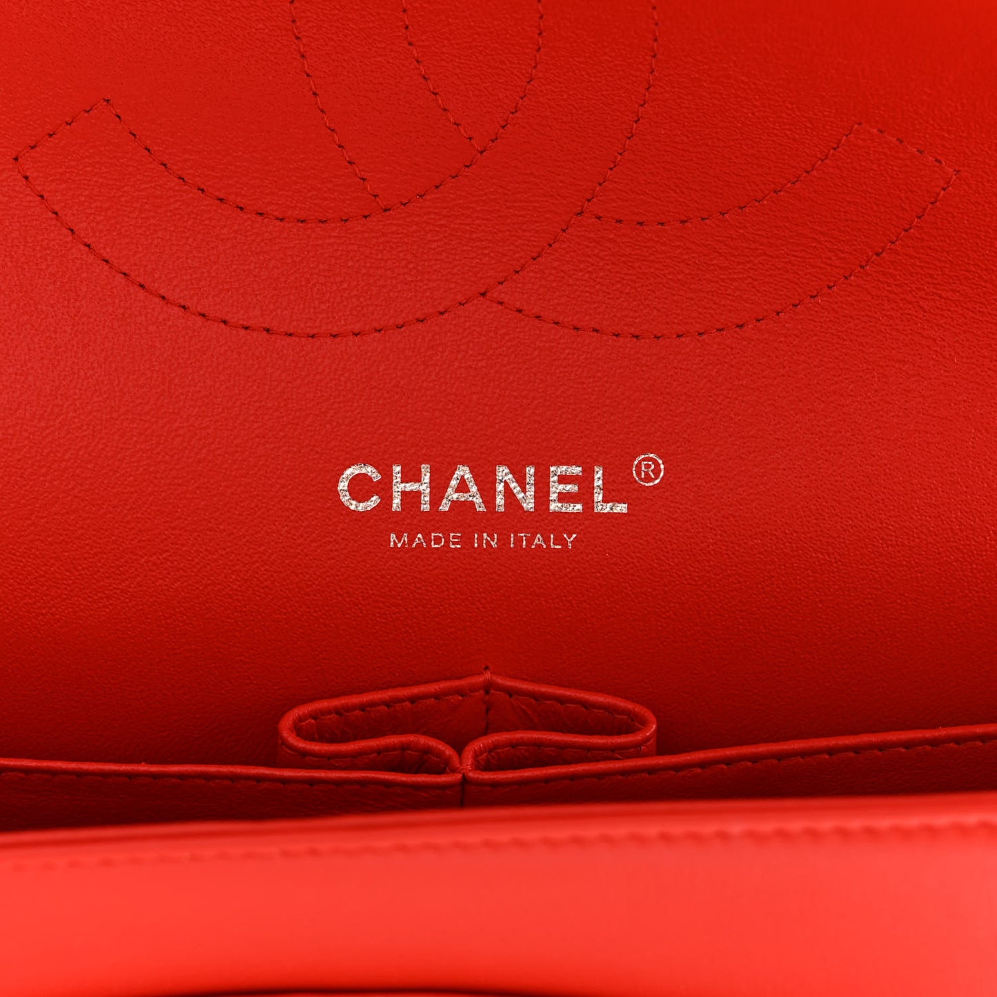 Patent Quilted Jumbo Double Flap Red