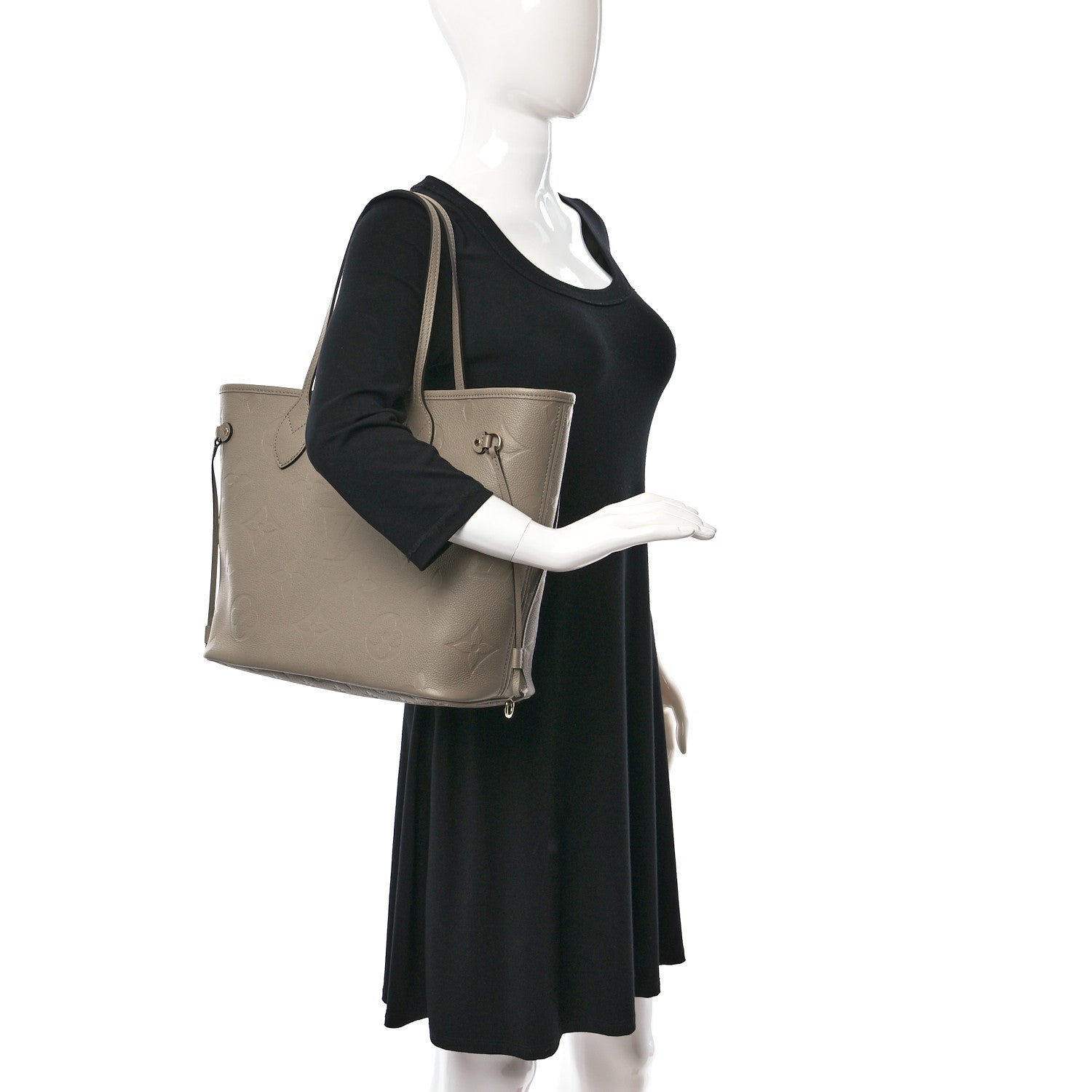 Louis Vuitton Empreinte Monogram Giant Neverfull MM Tourterelle 2 of 7