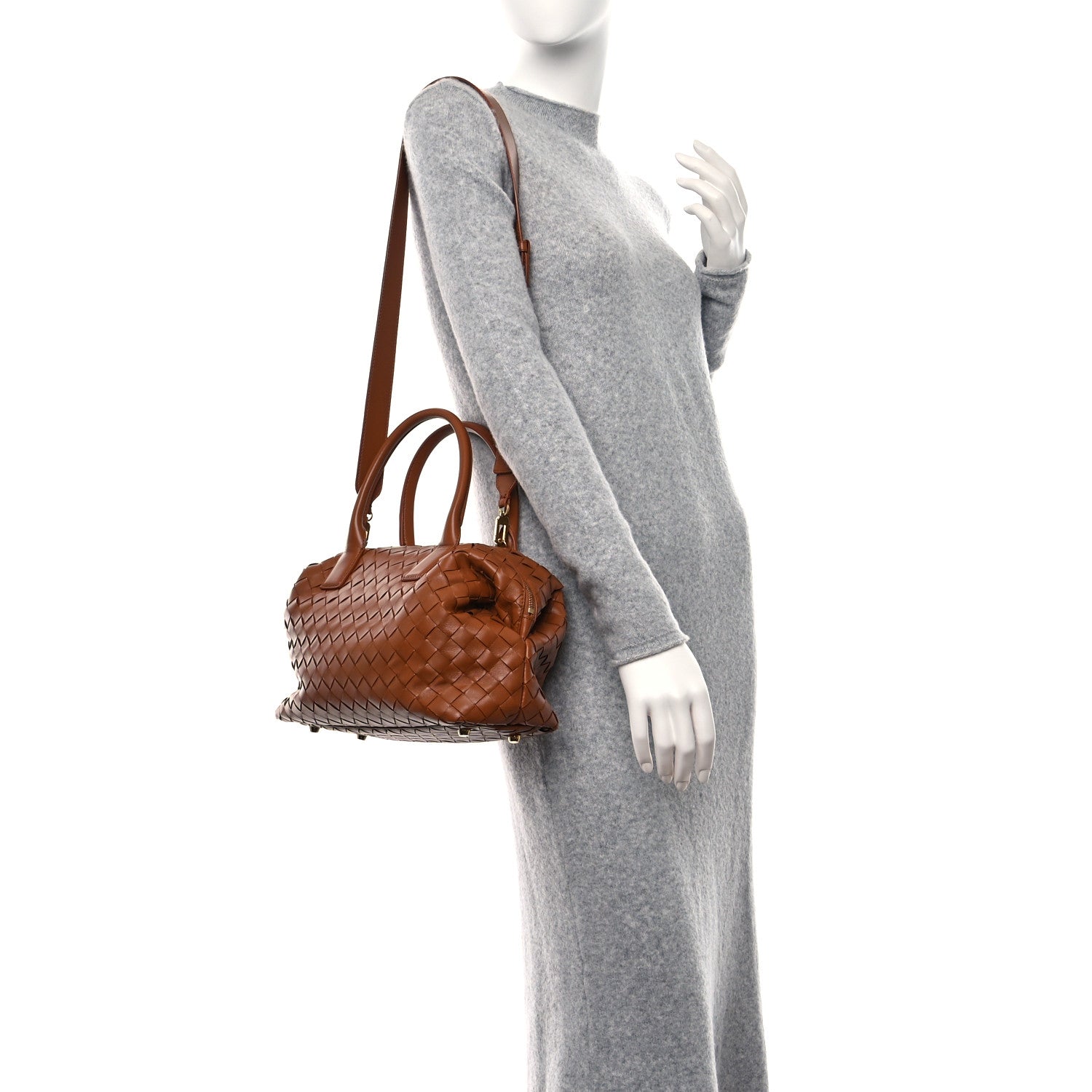 Bottega Veneta Nappa Intrecciato Bauletto Wood 2 of 11