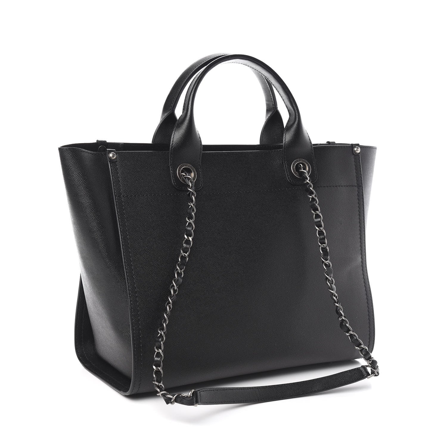 Chanel Caviar Small Studded Deauville Tote Black 4 of 11