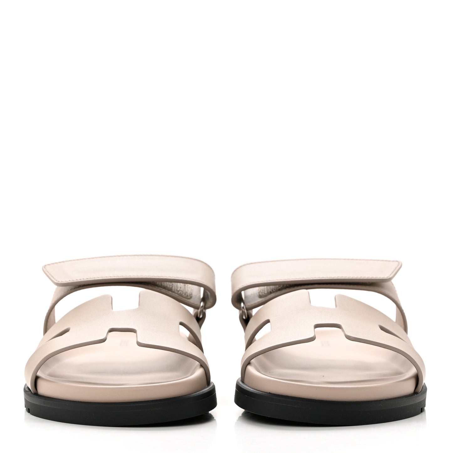 Calfskin Womens Chypre Sandals 37.5 Beige Mastic