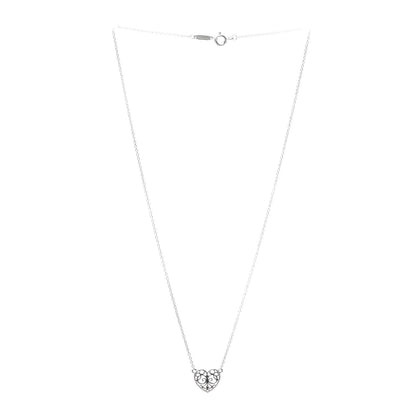 Tiffany Sterling Silver Small Enchant Heart Pendant Necklace 3 of 6