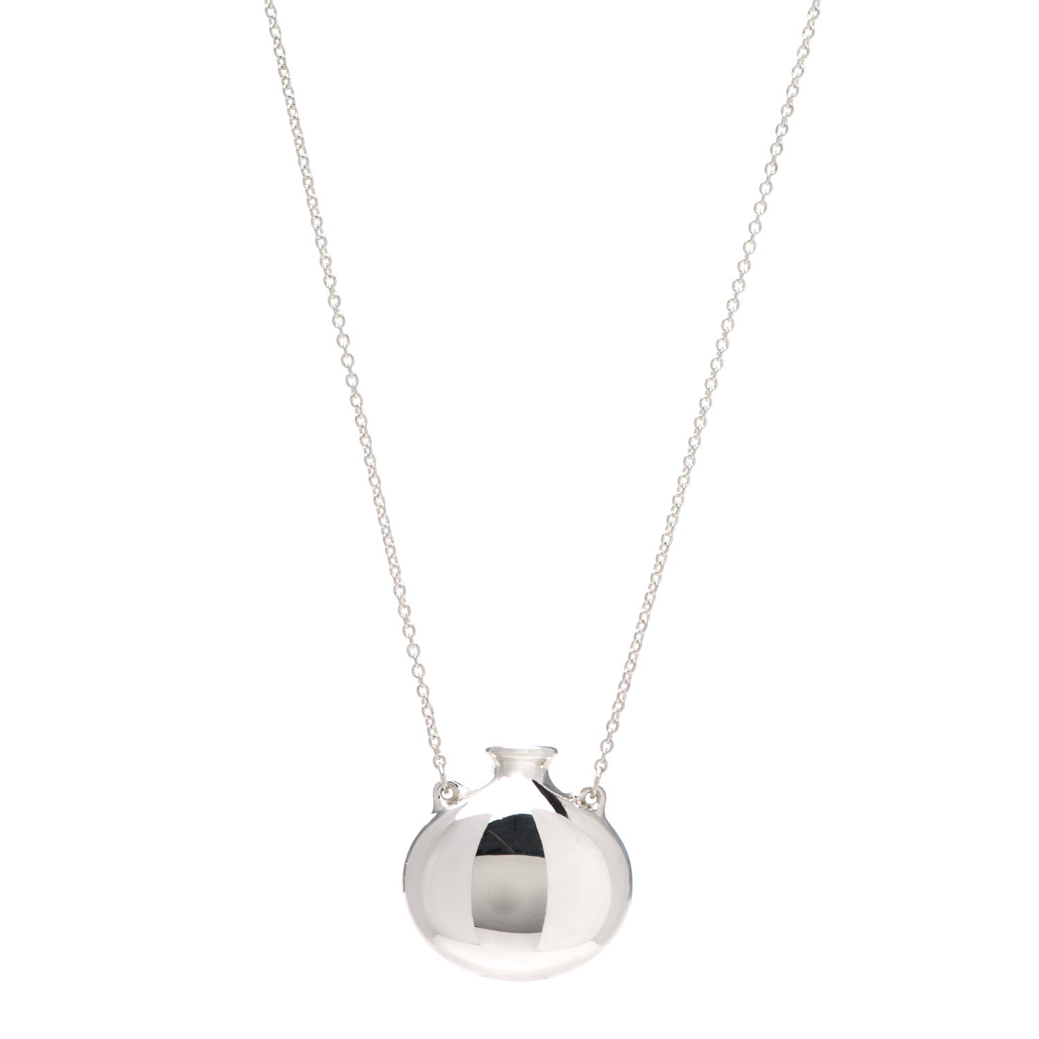 Tiffany Sterling Silver Elsa Peretti Bottle Pendant Necklace 1 of 8