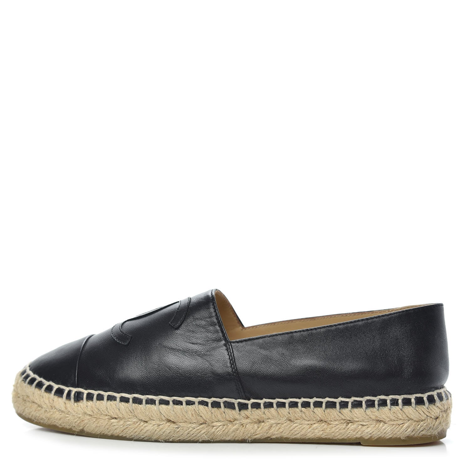 Chanel Lambskin CC Espadrilles 37 Black 1 of 9