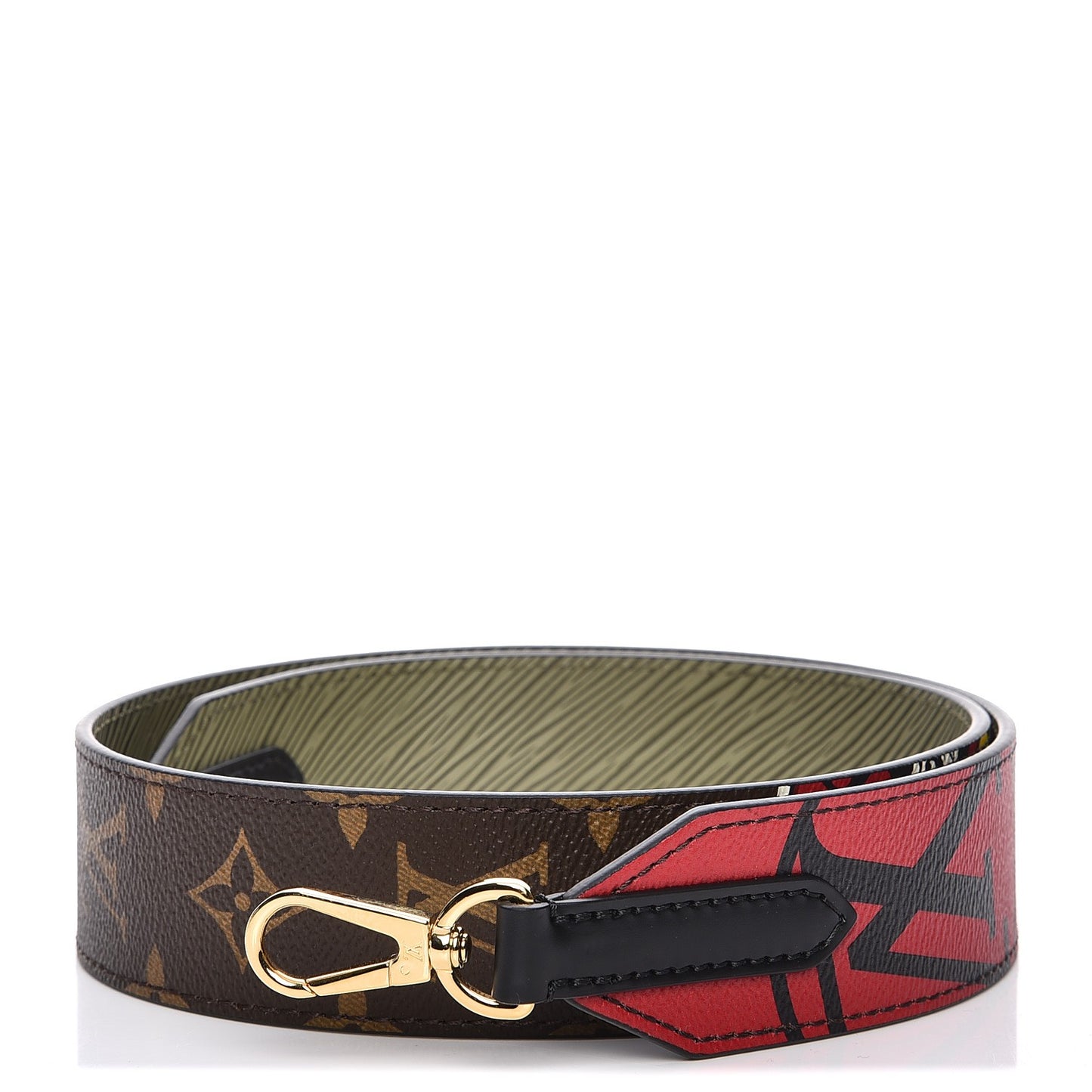 Monogram Kabuki Bandouliere Shoulder Strap Black