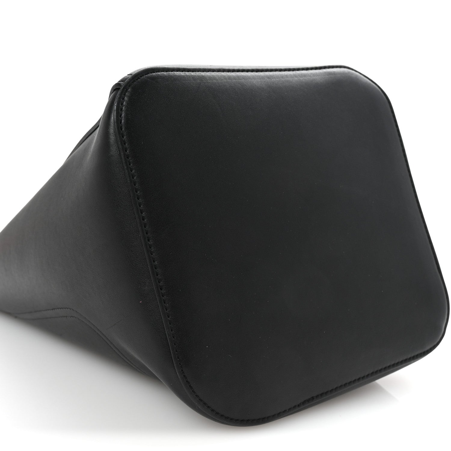 Loewe Smooth Calfskin Medium Pebble Bucket Bag Black 8 of 9