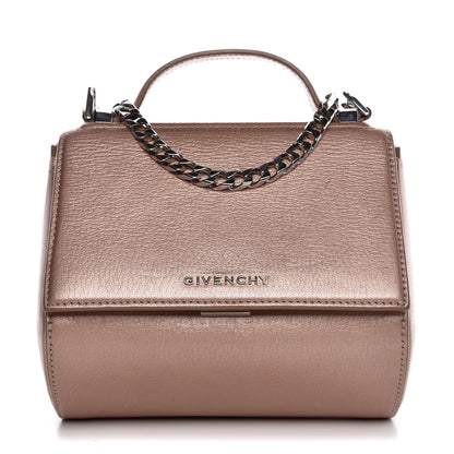 Givenchy Metallic Calfskin Mini Pandora Box Chain Crossbody Bag Light Pink 1 of 9