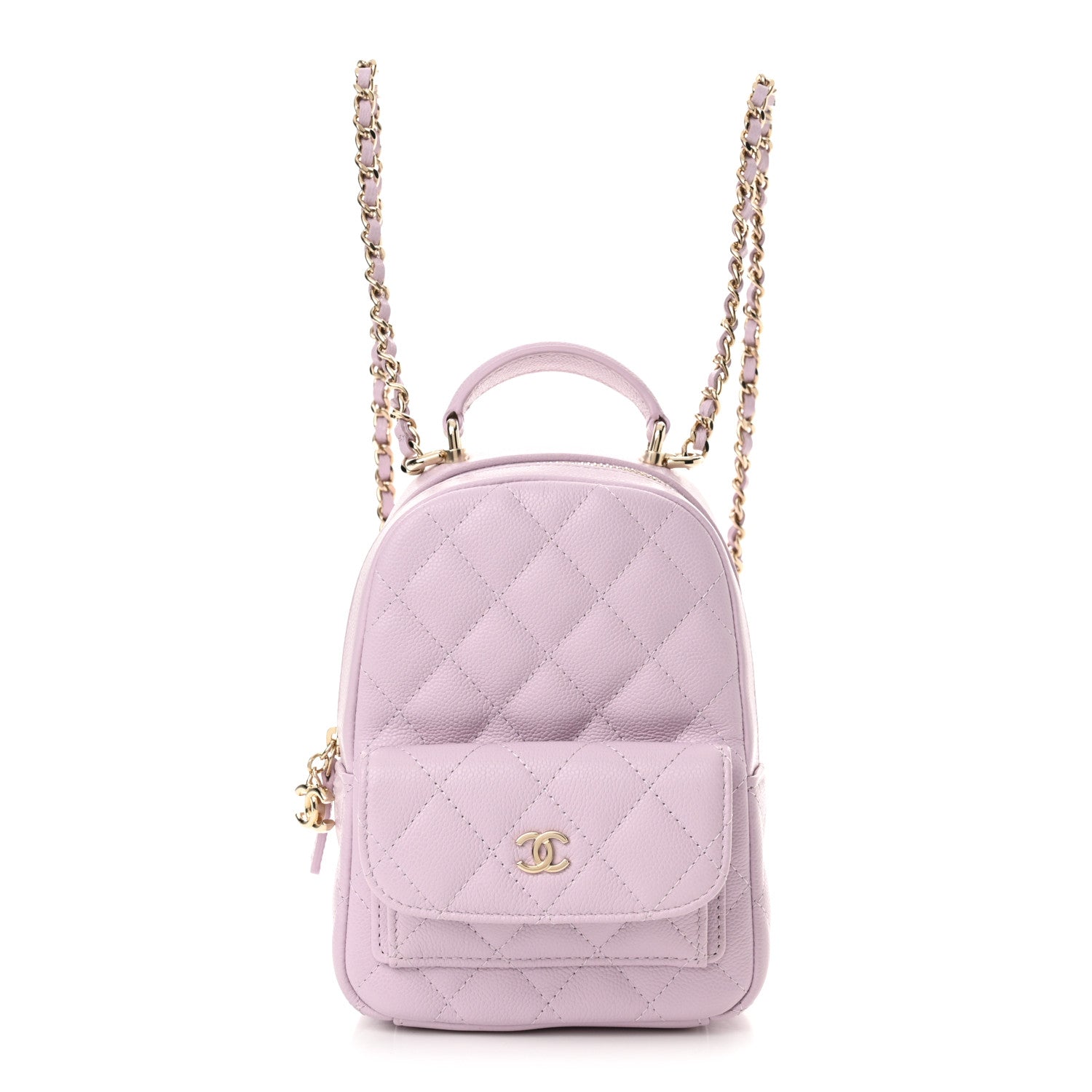 Chanel Caviar Quilted CC Mini Classic Backpack Lilac 1 of 11