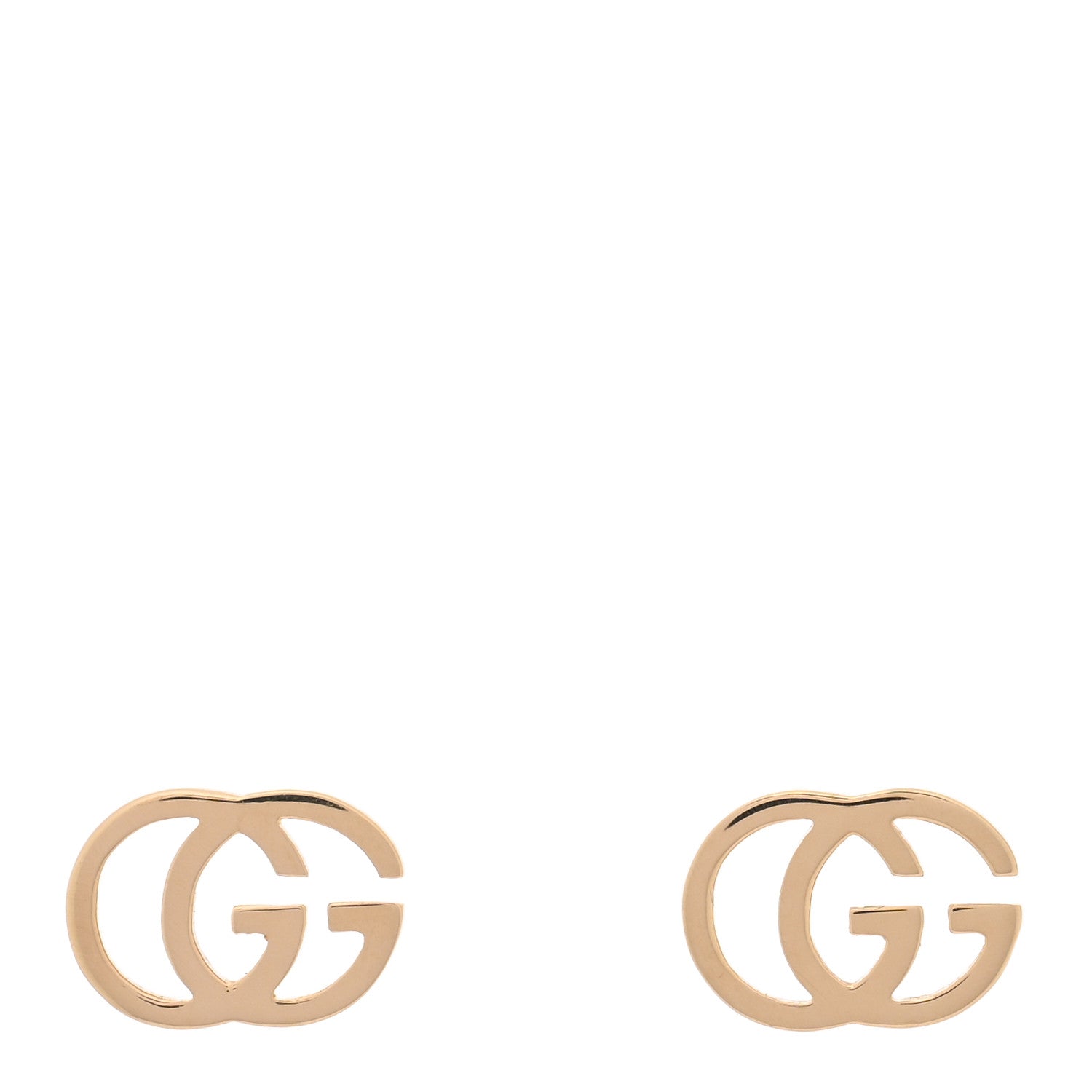 Gucci 18K Yellow Gold GG Tissue Stud Earrings 1 of 5