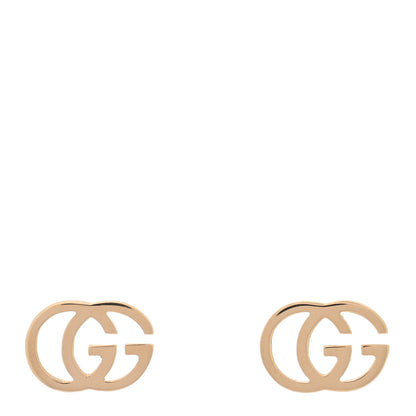 Gucci 18K Yellow Gold GG Tissue Stud Earrings 1 of 5