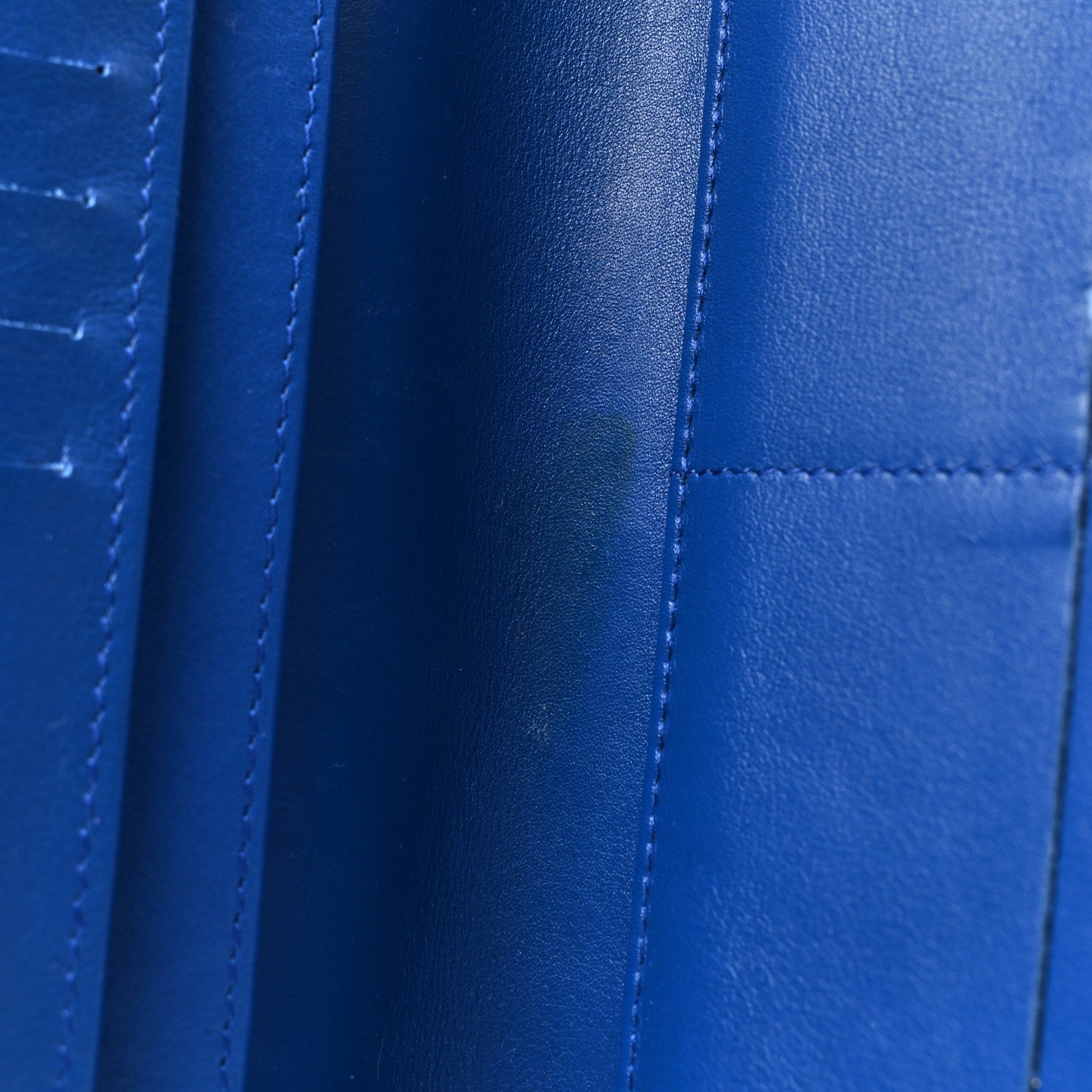 Chanel Patent Quilted Large Zip Around Organizer Wallet Blue 11 of 12