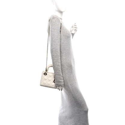 Christian Dior Lambskin Cannage Mini Lady Dior White 2 of 16