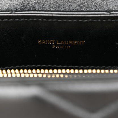 Saint Laurent Calfskin Y Quilted Monogram Small Loulou Chain Satchel Black 6 of 11