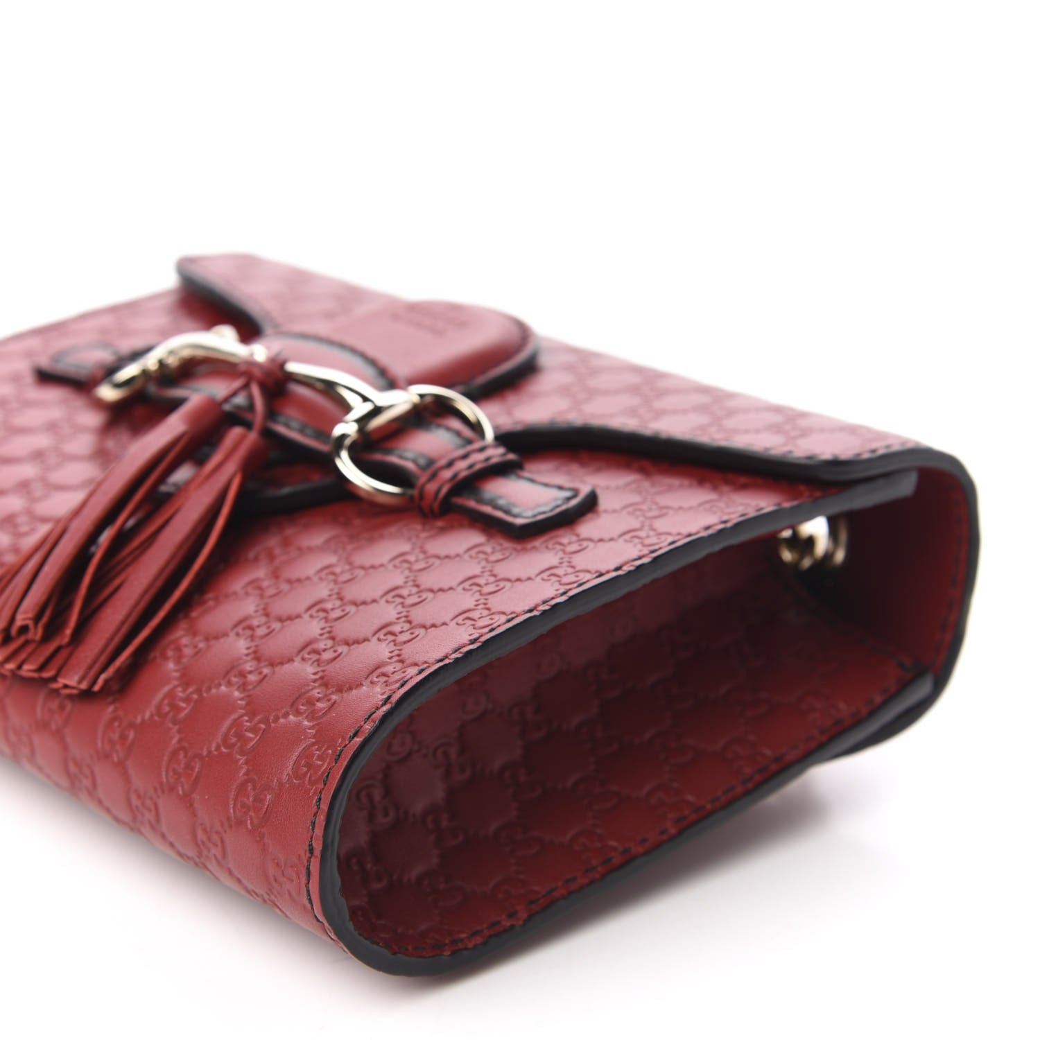 Gucci Soft Microguccissima Mini Emily Chain Shoulder Bag Rosso 7 of 11