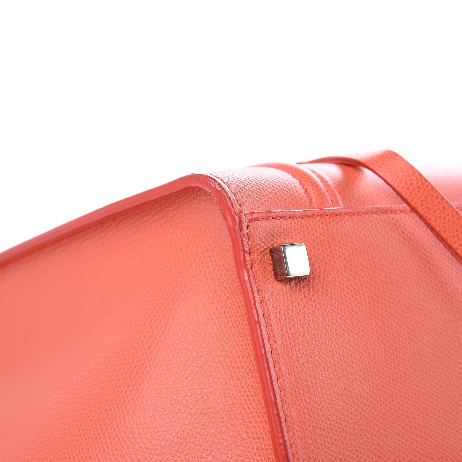 Celine Grained Calfskin Medium Phantom Luggage Coral 10 of 19