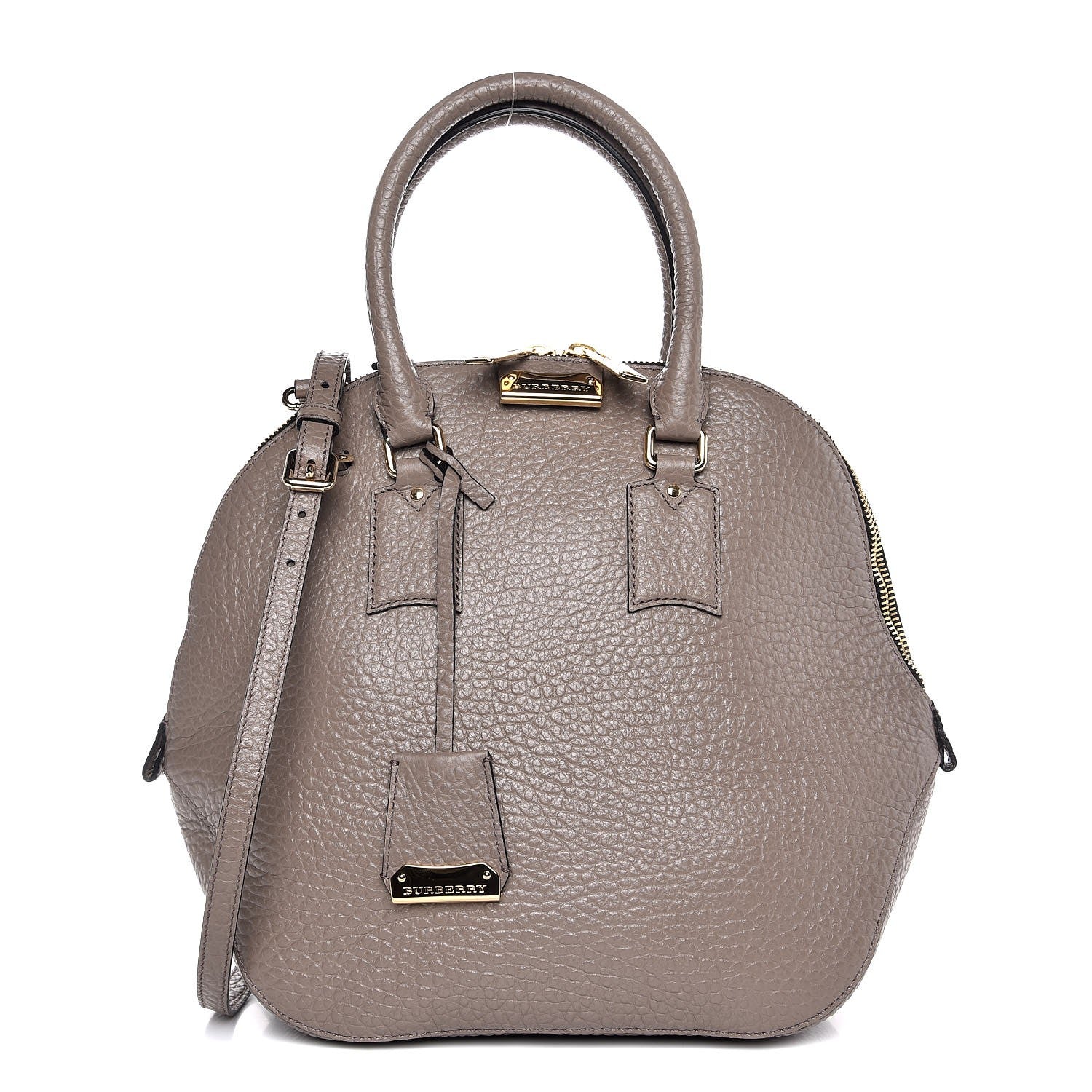 Burberry Heritage Grain Medium Orchard Bowling Bag Pale Taupe 1 of 8