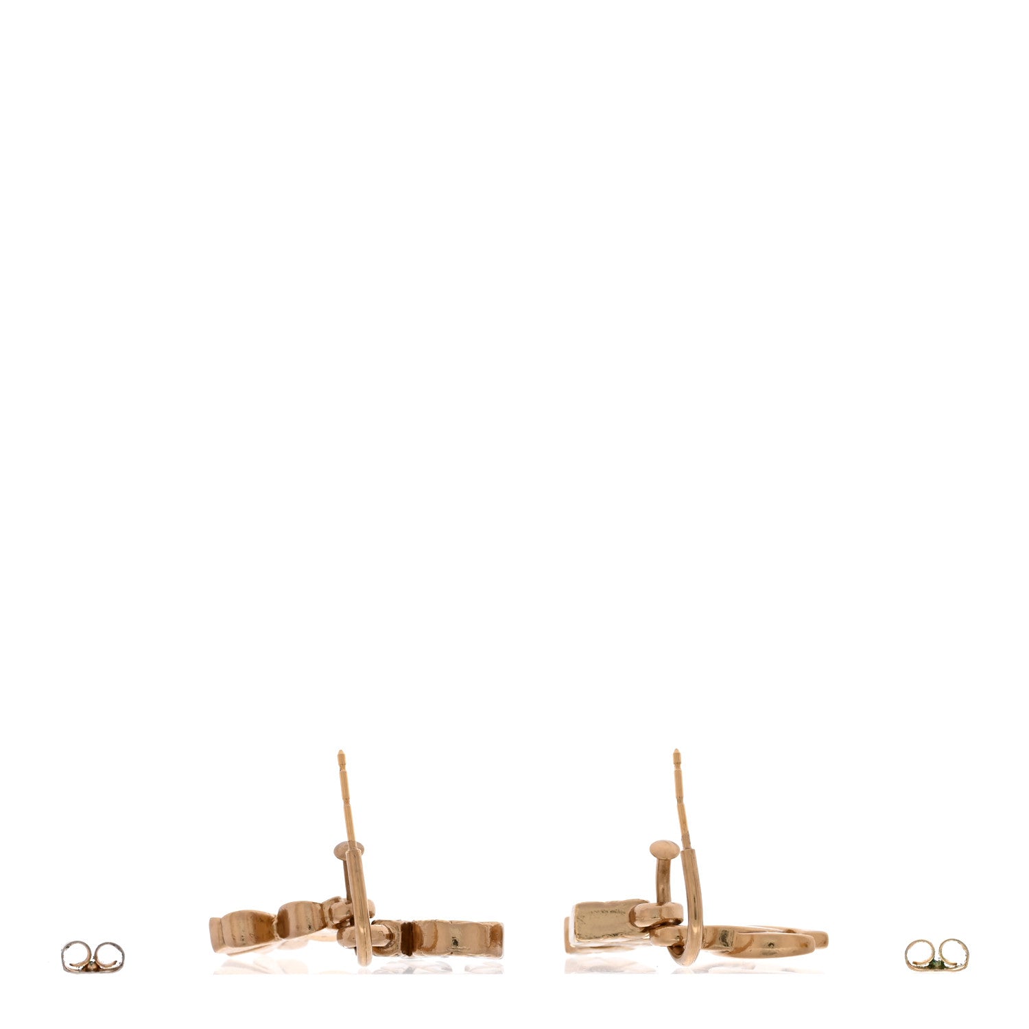 Chanel Metal Drop No 5 Clover CC Earrings Gold 3 of 4