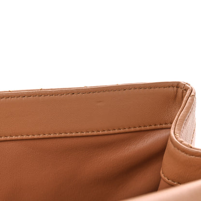 Chanel Lambskin Quilted Chaine Lettre Flap Brown 11 of 11