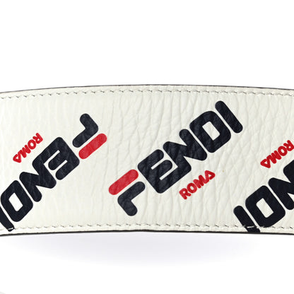 Fendi X FILA Calfskin Mania Mini Strap You White 6 of 6