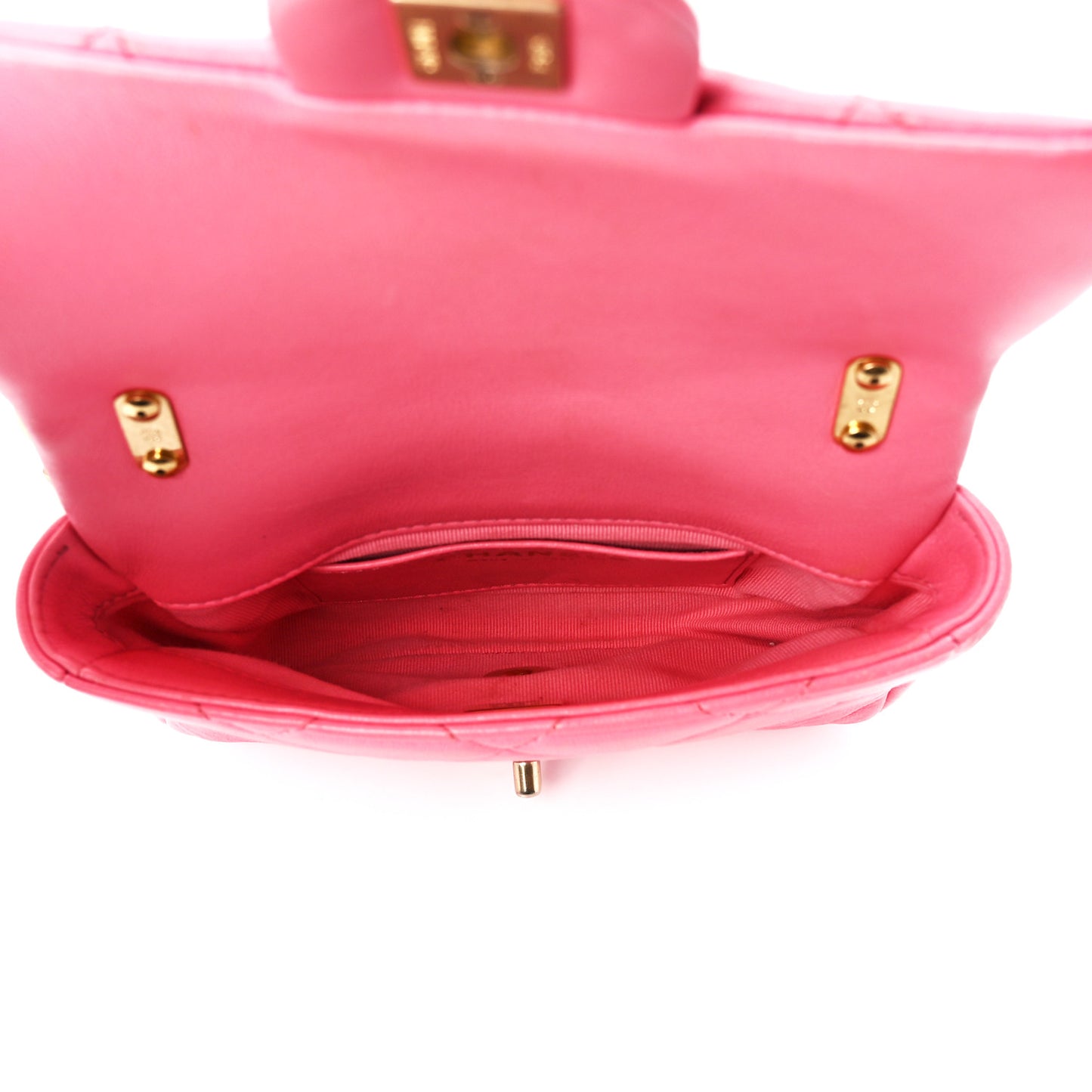Lambskin Quilted Mini Funky Town Flap Pink