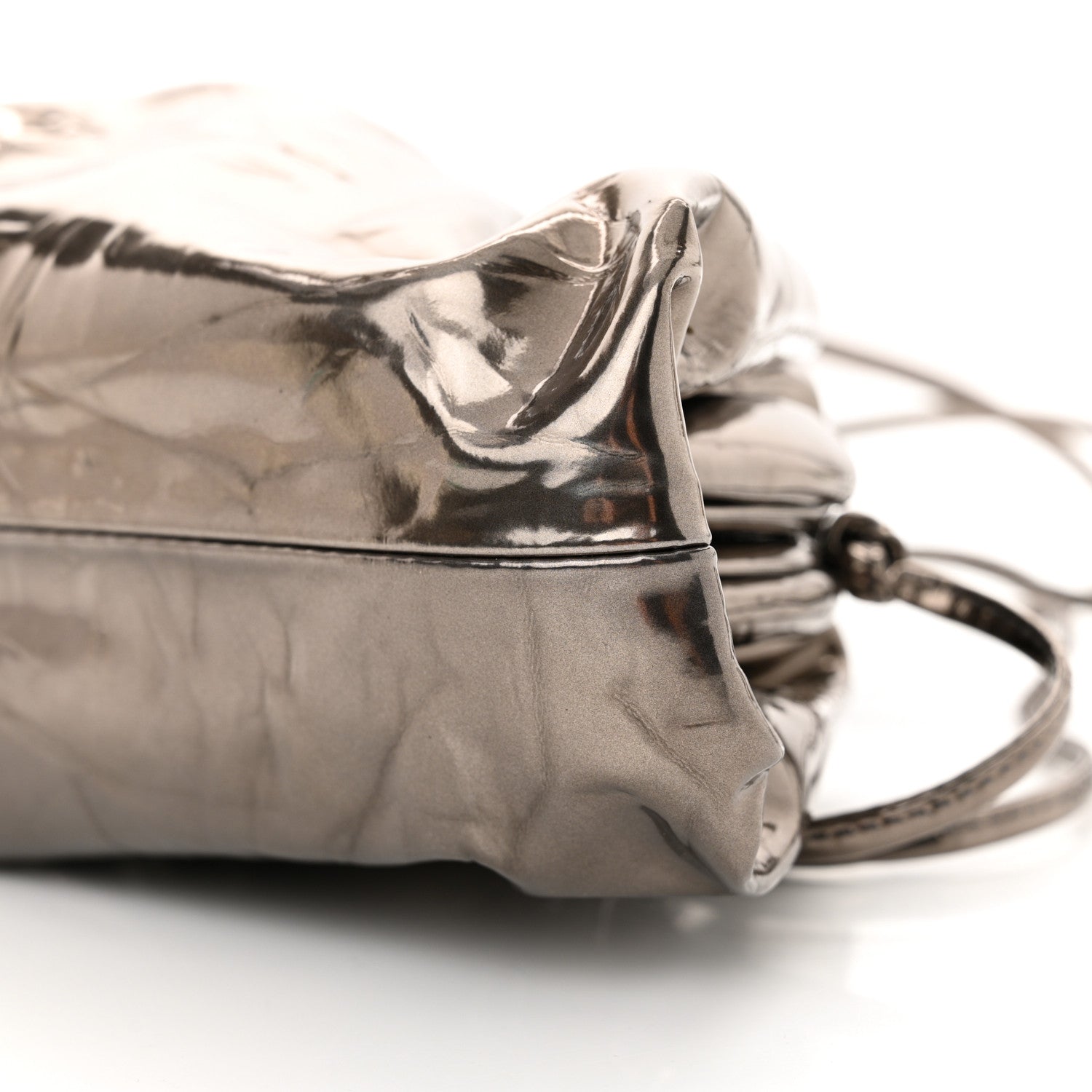 Bottega Veneta Metallic Crushed Calfskin The Mini Pouch Anchor 10 of 12
