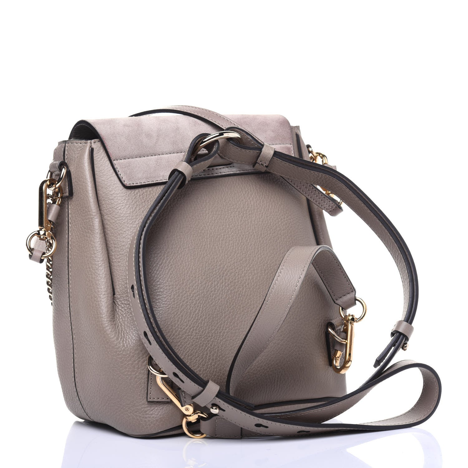 Chloe Suede Calfskin Small Faye Backpack Motty Grey 2 of 10