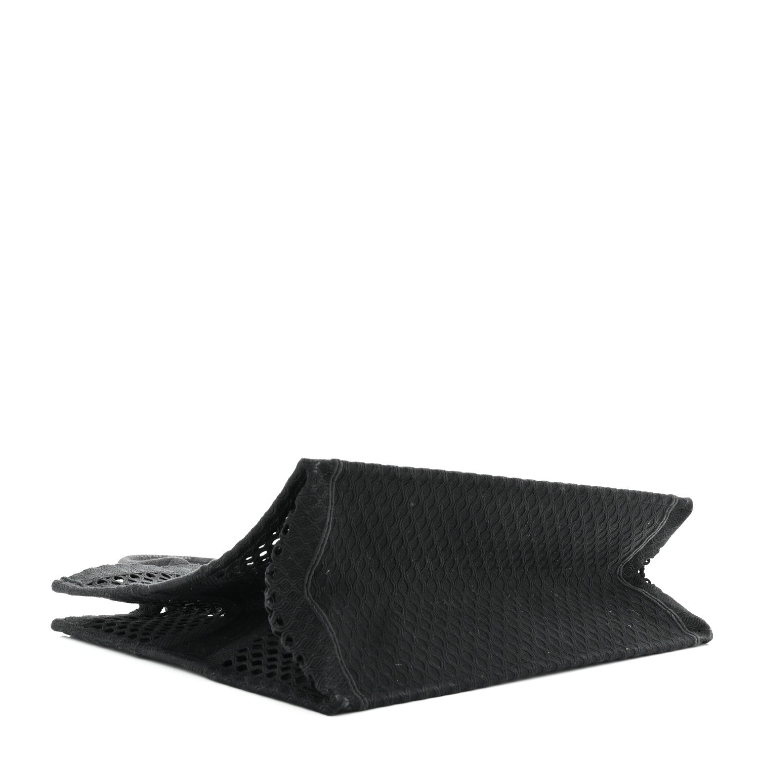 Christian Dior Mesh Embroidered Book Tote Black 7 of 15