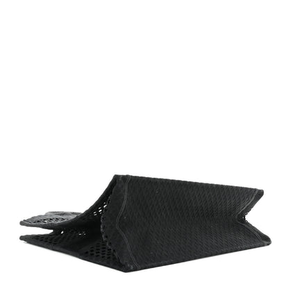 Christian Dior Mesh Embroidered Book Tote Black 7 of 15