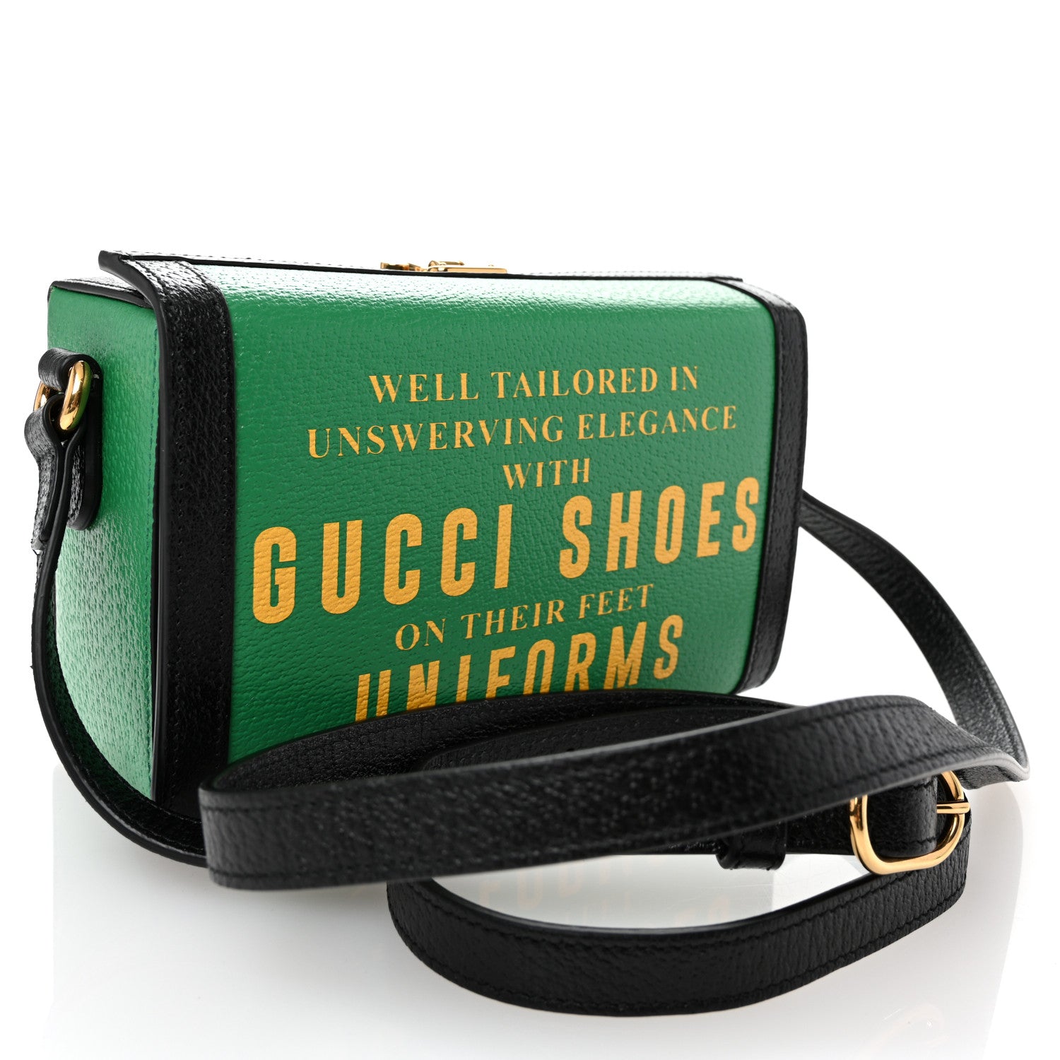 Gucci Grained Calfskin Gucci 100 Mini Bag Green 3 of 10