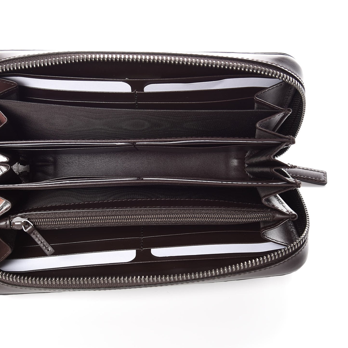 Guccissima Large Zip Around Wallet Chocolate
