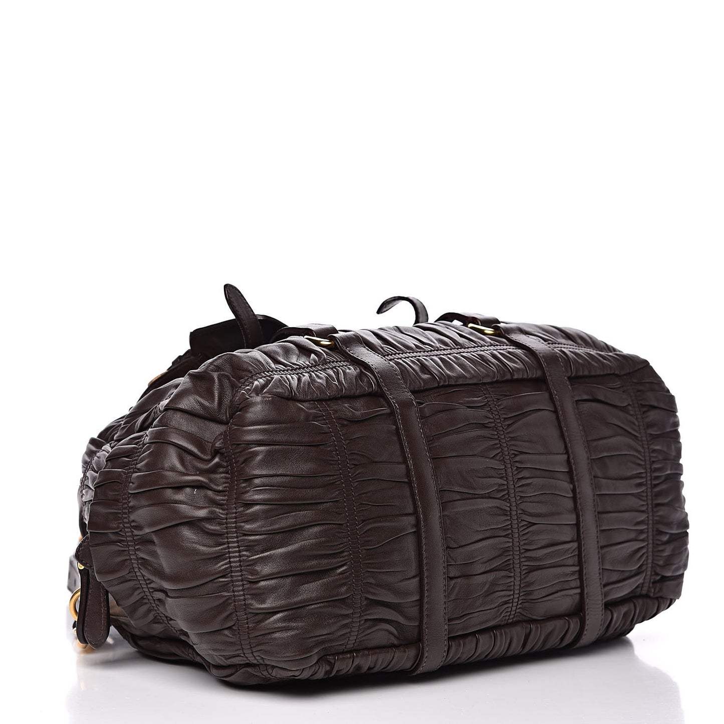 Nappa Gaufre Dome Satchel Caffe