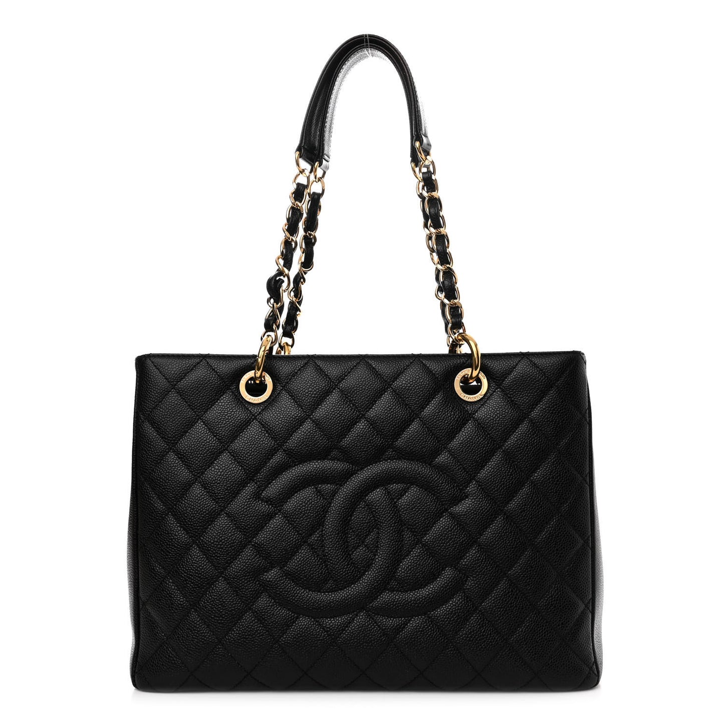 Caviar Quilted Grand Shopping Tote GST Black