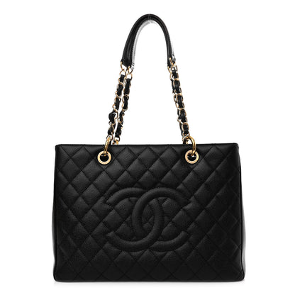 Chanel Caviar Quilted Grand Shopping Tote GST Black 1 of 10