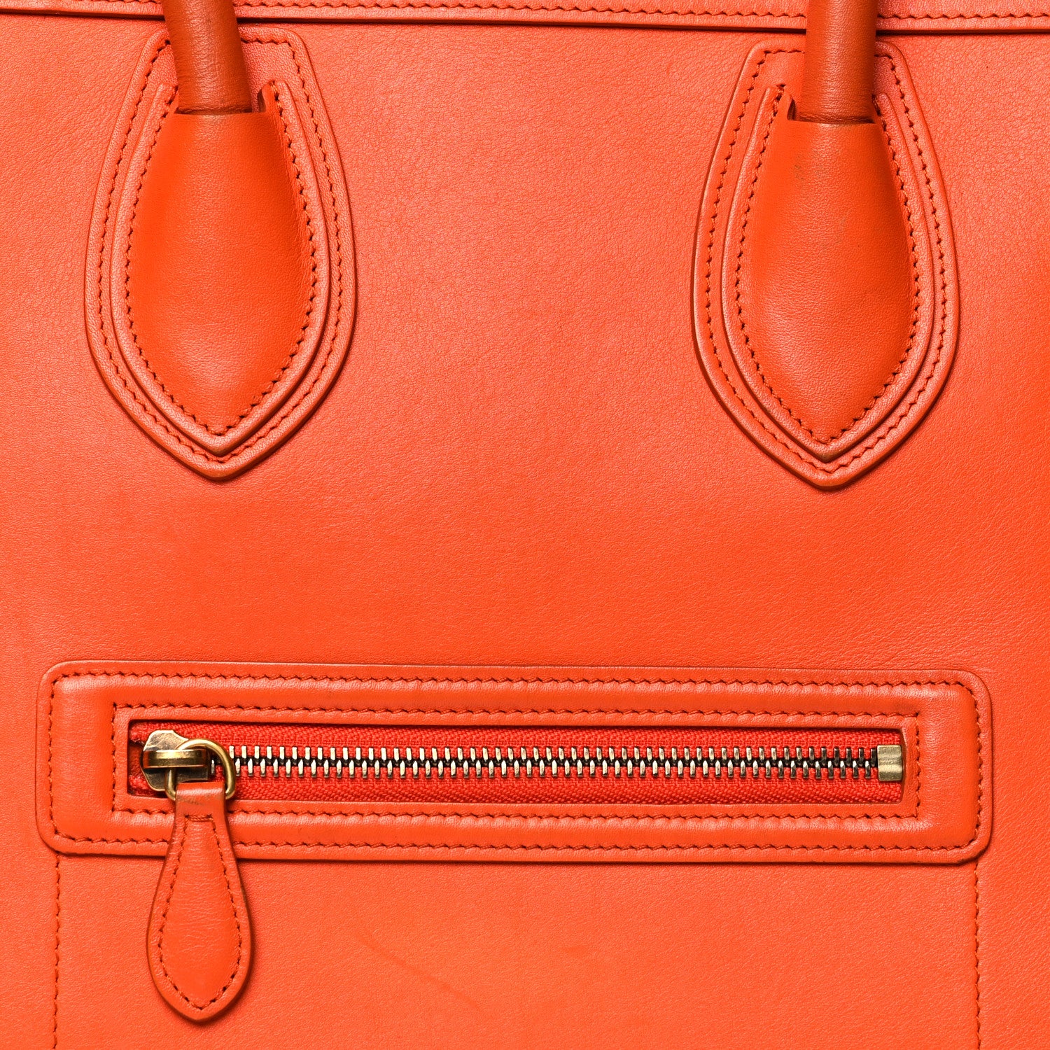 Celine Smooth Calfskin Mini Luggage Orange 7 of 32