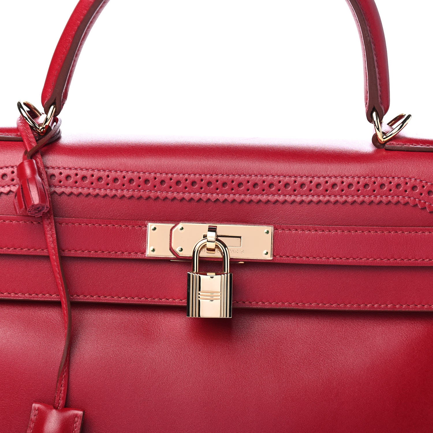 Hermes Tadelakt Ghillies Retourne Kelly 35 Rubis 9 of 9